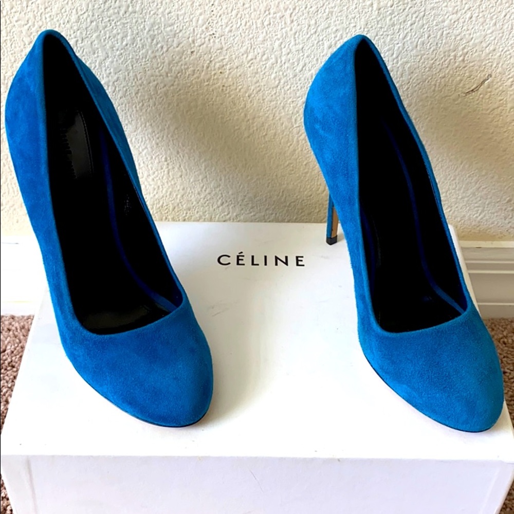 Turquoise CÉLINE pumps